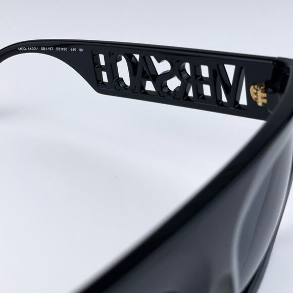 NEW Versace VE4430U GB1/87 Black Dark Grey Frame Logo Square Men Sunglasses - Picture 9 of 13